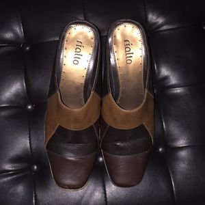 7M. Rialto heels/mules. GUC. Comfy.